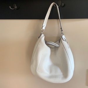 Rebecca minkoff white leather hobo bag